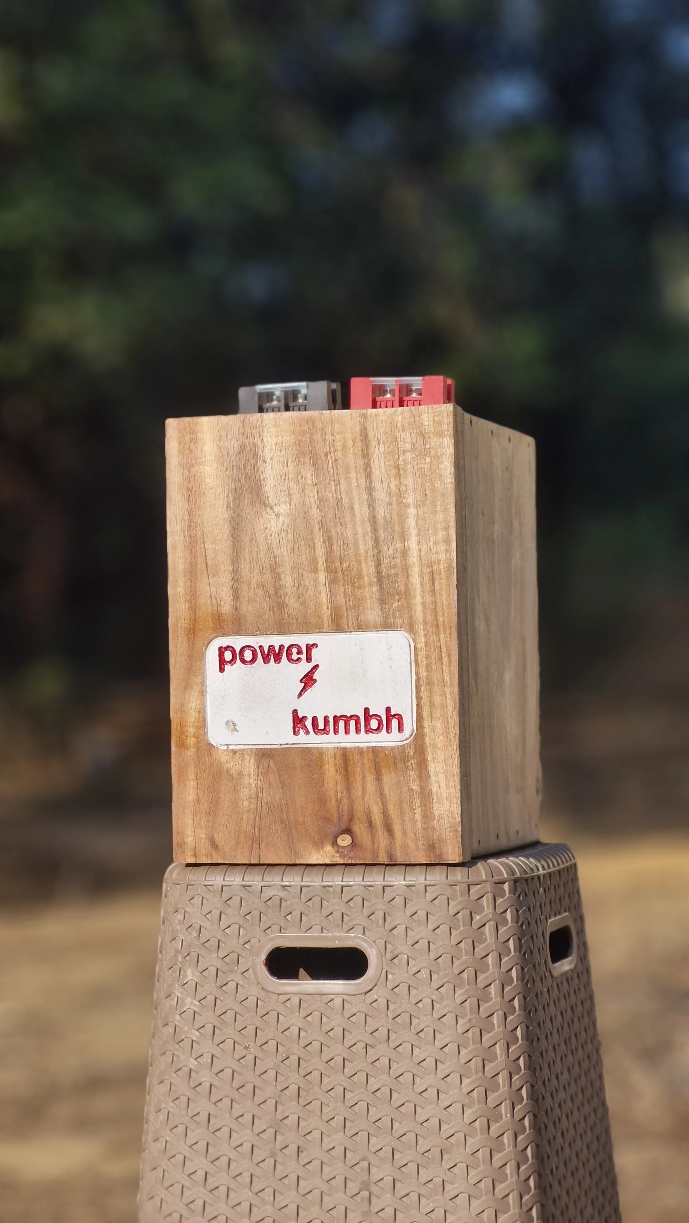 PowerKumbh Wooden Box